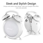 Buy now Google Home Mini Stand Holder, Retro Alarm Clock Stand Mount Base Protective Case Compatible with Google Home Mini and Nest Mini (White) at indiglob india