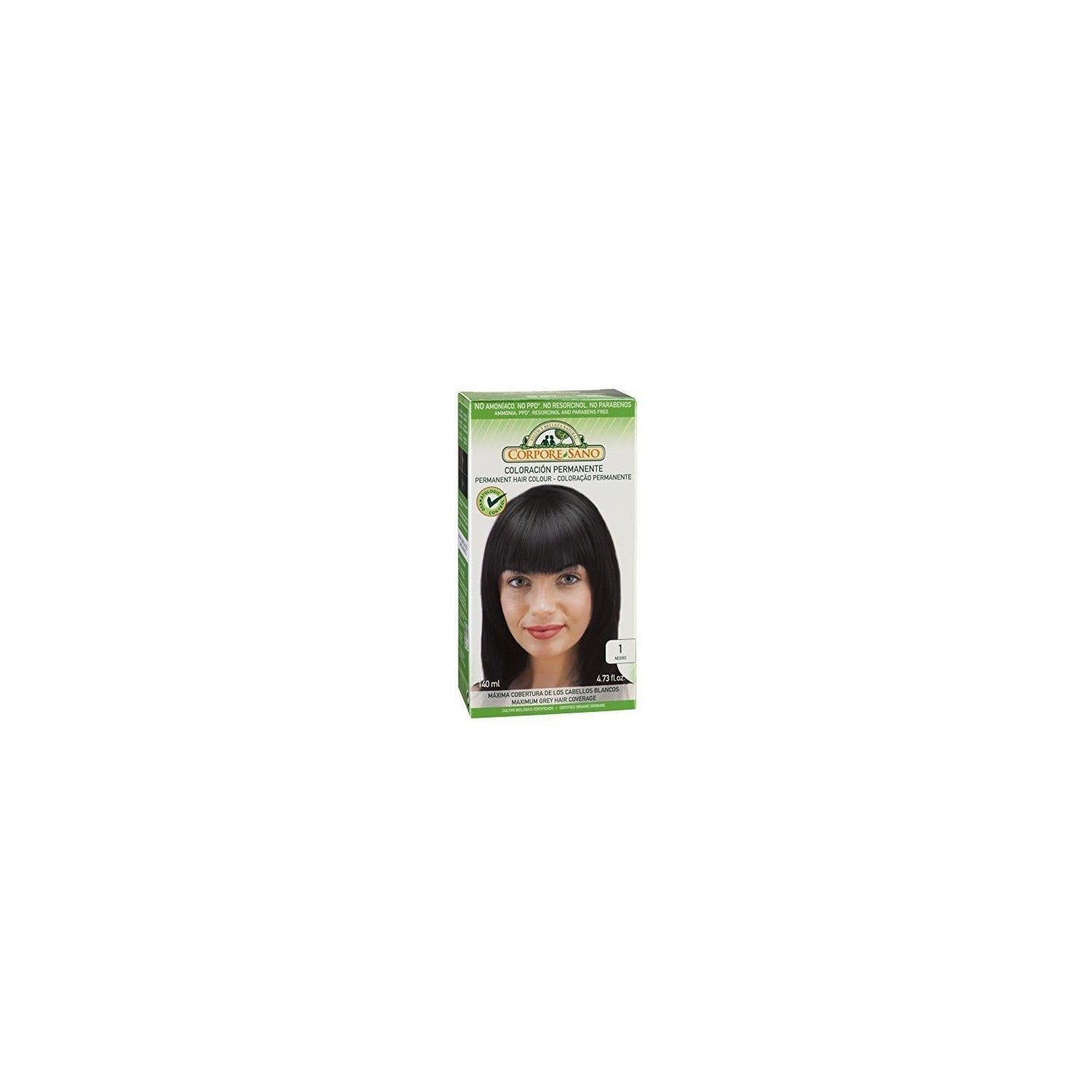 Buy now Corpore Sano Permanent Hair Color Dye(Does Not Contain:PPD, AMMONIA, RESORCINOL, PARABENS.(~ 1 Black) at indiglob india
