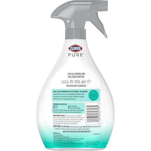 Buy now Clorox PURE Allergen Neutralizer Fabric and Carpet Spray, Clean Breeze, 26 Fluid Ounces at indiglob india
