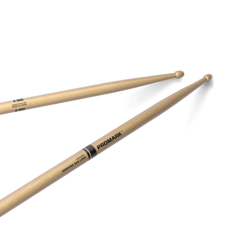 Buy now ProMark Rebound 5A Long Hickory Drumsticks, Acorn Wood Tip, 1 Pair Rebound 5AB Long One Pair Lacquer, Wood Tip at indiglob india