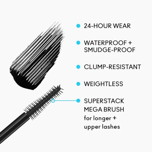 Buy now MAC Stack Superstack Mega Brush Waterproof Mascara - Black Stack by MAC for Women - 0.41 oz Mascara at indiglob india