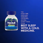 Buy now NyQuil Ultra Concentrated Cold and Flu Medicine, Nighttime, Relief for Cough, Sore Throat, Fever, Congestion, Easy to Swallow, Easy to Open Bottle, 48 LiquiCaps at indiglob india
