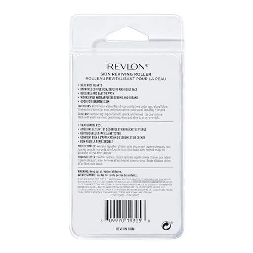 Buy now Revlon Skin Reviving Roller with Rose Quartz for All-Day Facial Reviving & Brightening, Compact & Reusable, Gentle on Skin, 1 count at indiglob india