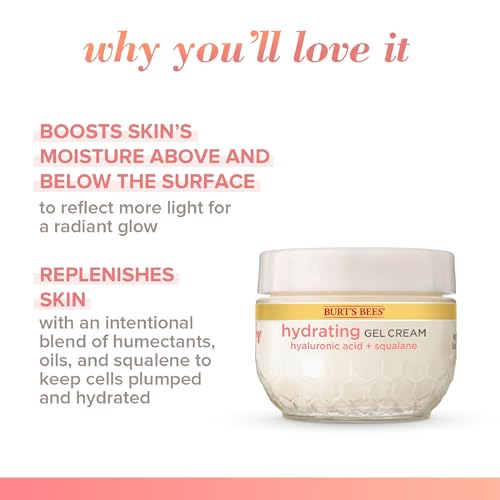 Buy now Burt's Bees Truly Glowing Replenishing Gel Cream, Moisturizer with Hydrate and Glow Complex for Normal and Combination Skin, 1.8 Fluid Ounces (Packaging May Vary) at indiglob india