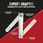 Buy now Revlon Dual-Ended Nail Clipper for Men, Straight and Curved Edges, for Fingernail and Toenail Trimming, Stainless Steel, 1 Count at indiglob india