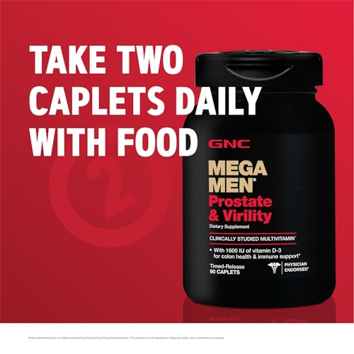 Buy now GNC Mega Men Prostate and Virility Multivitamin, Supports Optimal Sexual Health and Prostate Health, 90 Count at indiglob india