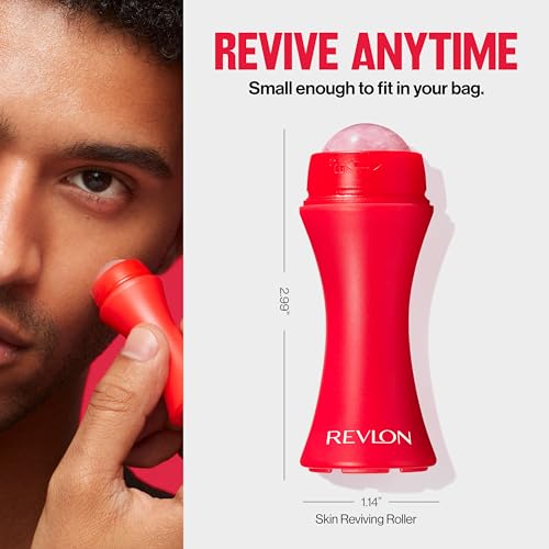 Buy now Revlon Skin Reviving Roller with Rose Quartz for All-Day Facial Reviving & Brightening, Compact & Reusable, Gentle on Skin, 1 count at indiglob india