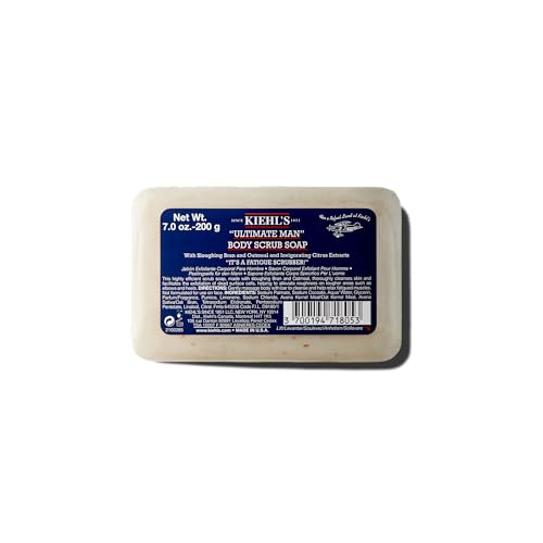 Buy now Kiehl's Ultimate Man Body Scrub Exfoliating Bar Soap, Energizing Body Wash for Menâ€™s Skin, Cleanses & Exfoliates Dirt and Oil, with Oat Bran & Pumice, Smooth Rough Skin - 7 oz at indiglob india