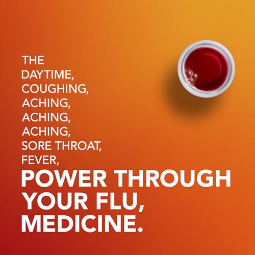 Buy now Vicks DayQuil & NyQuil Intense Flu Liquid, Value Pack, Over-The-Counter, Multi-Symptom, Powerful Relief for Body Aches, Fever, Headache, Sore Throat, and Cough, 6 Hour Relief, Cherry Flavor, 12 FL OZ at indiglob india