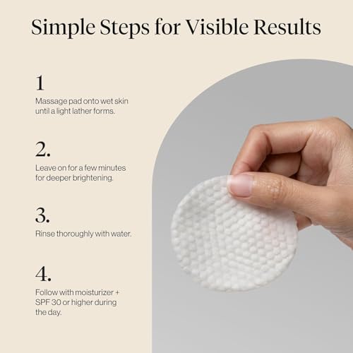 Buy now Kitsch Kojic Acid Cleansing Pads with Turmeric & Cica to Smooth, Refresh & Even Tone Skin Care â€“ Exfoliating & Brightening Pre-Soaked Cotton Pads for Face and Body â€“ 50 count at indiglob india