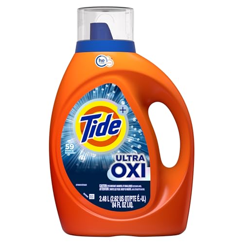 Buy now Tide Ultra Oxi Liquid Laundry Detergent, Fresh, 84 Fl Oz, Blue at indiglob india
