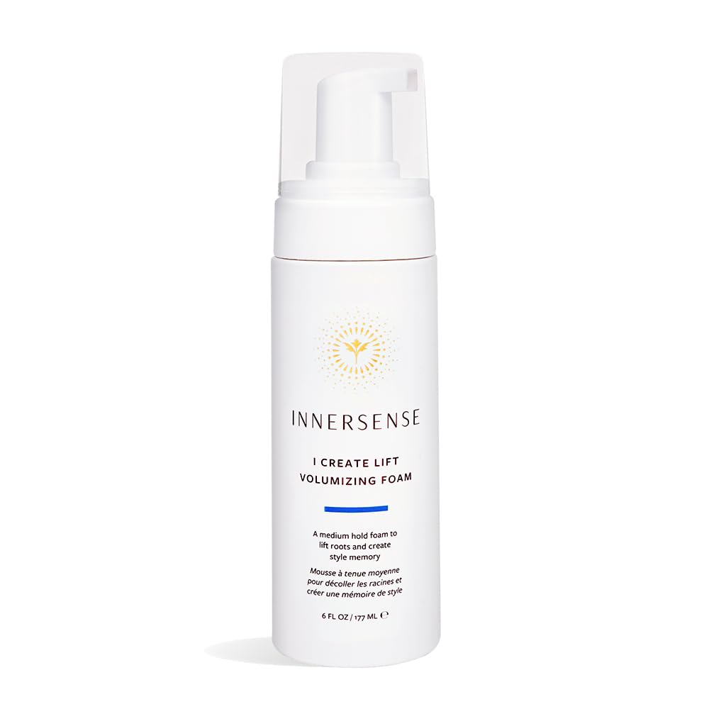 INNERSENSE Organic Beauty - I Create Lift Volumizing Foam (6oz) | Volumizing Foam for Root Lift, Body + Fullness | Weightless Texture, No Buildup | Non-Toxic, Cruelty-Free, Clean Styling