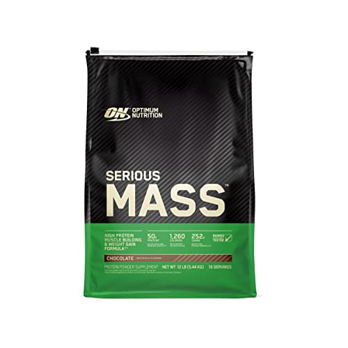 Buy now Optimum Nutrition Serious Mass, Weight Gainer Protein Powder, Mass Gainer, Vitamin C and Zinc for Immune Support, Creatine, Chocolate, 12 Pound (Packaging May Vary) at indiglob india