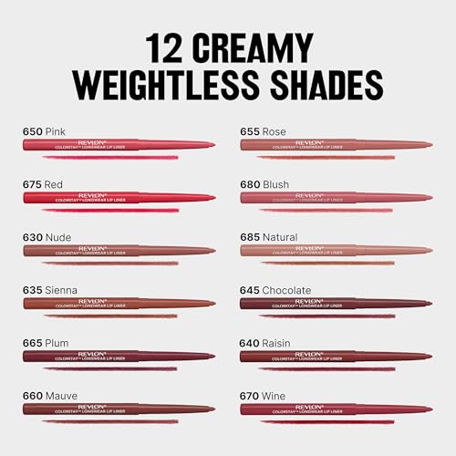 Buy now Revlon Colorstay Lip Liner Makeup with Built-In Sharpener, Longwear Rich Colors, Smooth Application, 675 Red, 0.01 oz at indiglob india