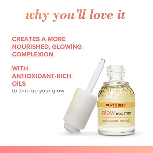 Buy now Burt's Bees Glow Booster Face Serum with Antioxidant-Rich Oils for Normal and Combination Skin, 0.51 Fluid Ounces at indiglob india