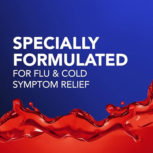 Buy now Vicks NyQuil Intense Flu Liquid, Over-the-Counter, Multi-Symptom, Nighttime Relief for Body Aches, Fever, Headache, Sore Throat, Sneezing, Runny Nose, and Cough, 6 Hour Relief, Cherry Flavor, 12 FL OZ at indiglob india