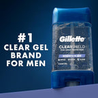 Buy now Gillette Antiperspirant and Deodorant for Men, 72hr Sweat & Odor Protection, Long Lasting Freshness, Anti-White Mark Technology, Clear Gel, Mountain Air Scent, 3.8 oz at indiglob india
