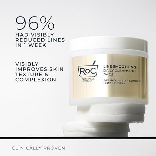 Buy now RoC Resurfacing Disks, Hypoallergenic Exfoliating Makeup Remover Pads for Wrinkles and Skin Tone, Hypo-Allergenic Skin Care, Oil-Free Daily Cleanser, 28 Count (Packaging May Vary) at indiglob india