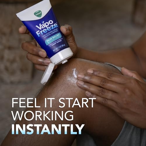 Buy now Vicks VapoFreeze Topical Pain Cream 3.0oz, Maximum Strength Menthol+ for Muscle Pain Relief, Joint Pain Relief, Knee Pain Relief, Back Pain Relief, Cream for Pain Relief, Topical Pain Relief at indiglob india