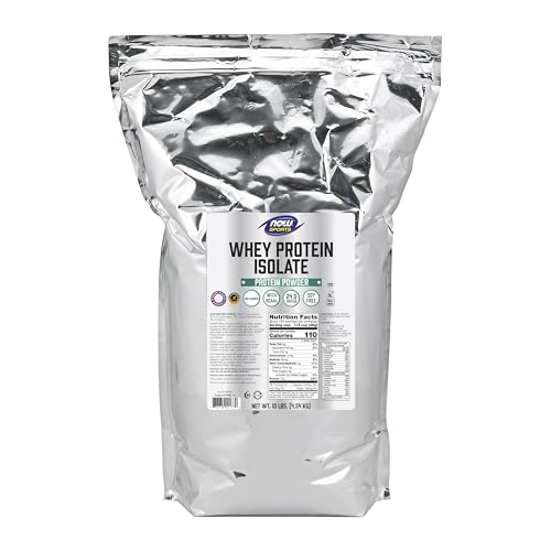 Buy now NOW Foods Sports Nutrition, Whey Protein Isolate, 25 g With BCAAs, Unflavored Powder, 10-Pound at indiglob india