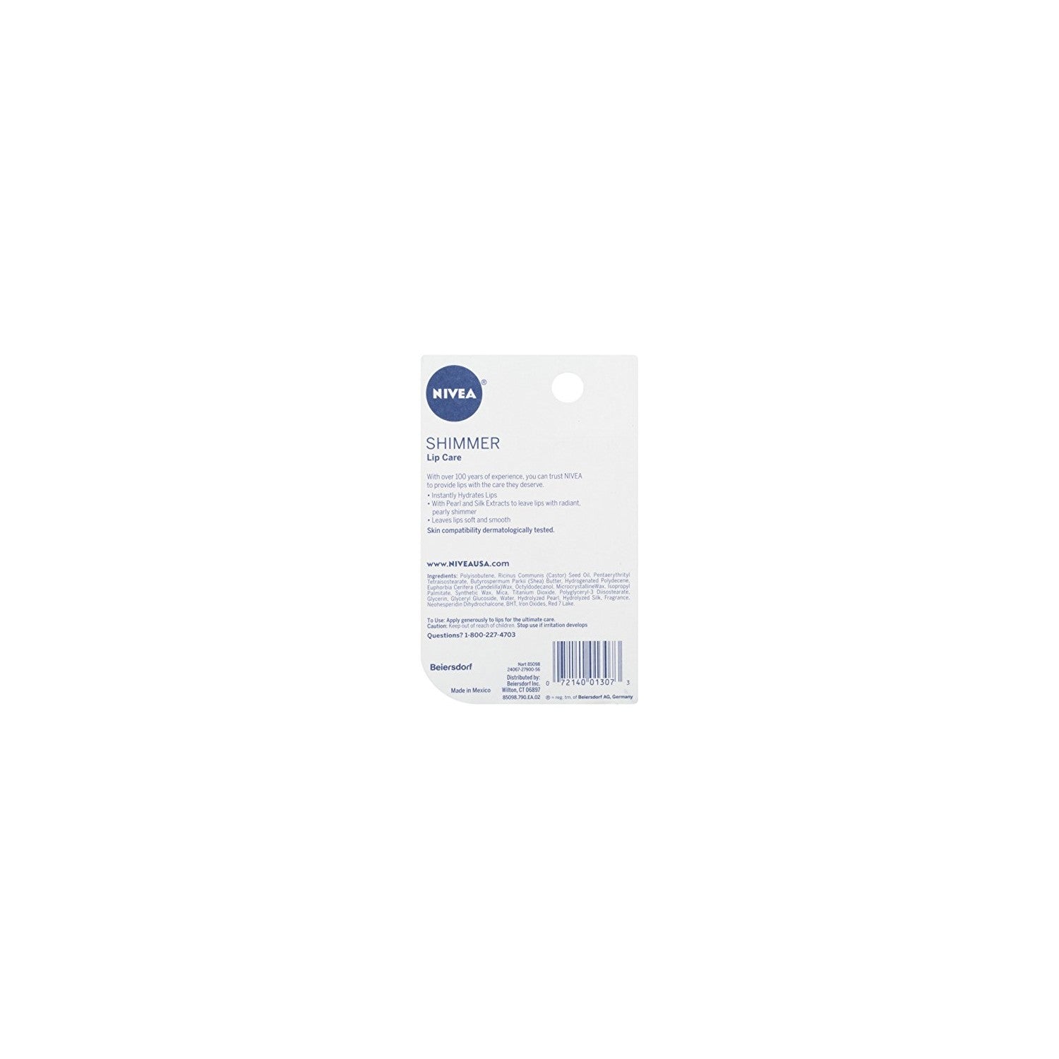 Buy now NIVEA Shimmer Lip Care, Moisturizing Lip Balm Stick with Shea Butter and Jojoba Oil, 0.17 Oz at indiglob india