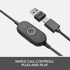 Buy now Logitech Zone 750 Wired On-Ear Headset with Advanced Noise-canceling Microphone, Simple USB-C and Included USB-A Adapter, Plug-and-Play Compatibility for All Devices at indiglob india