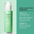 Buy now e.l.f. SKIN Blemish Breakthrough Clarifying Cleanser, Gel Cleanser For Removing Makeup, Controlling Oil & Clarifying Pores, 1% Salicylic Acid at indiglob india