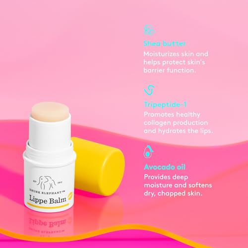 Buy now Drunk Elephant Lippe Balm - 3.7 g/.13 oz - Nourishing Lip Balm - Clean Clinical Skincare - Cruelty-Free - Dermatologist-Tested - Free of Essential Oils, Silicones, and Fragrance at indiglob india
