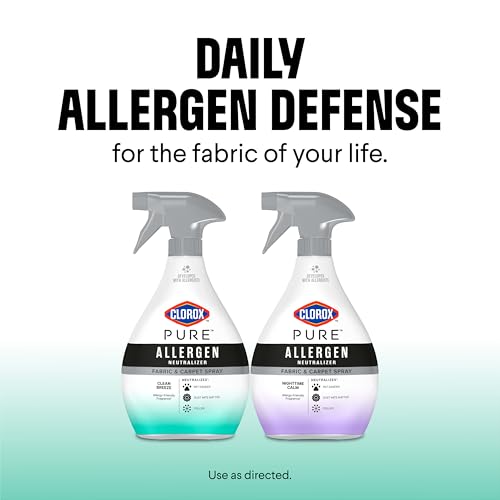 Buy now Clorox PURE Allergen Neutralizer Fabric and Carpet Spray, Clean Breeze, 26 Fluid Ounces at indiglob india