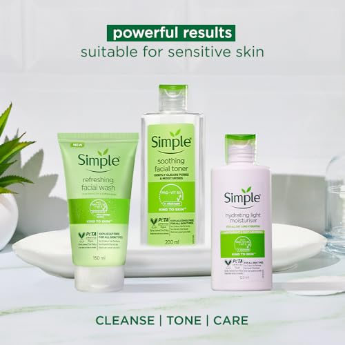Buy now Simple Kind to Skin Refreshing Facial Wash Gel ,150 ml (5 Ounce) at indiglob india