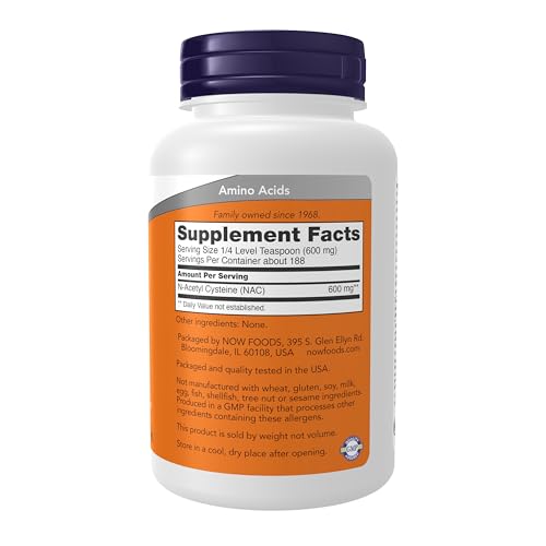 Buy now Now Supplements, NAC (N-Acetyl Cysteine) 600 mg Pure Powder, Free Radical Protection*, Cellular Health*, Immune System Function* 4-Ounce (113 g) at indiglob india