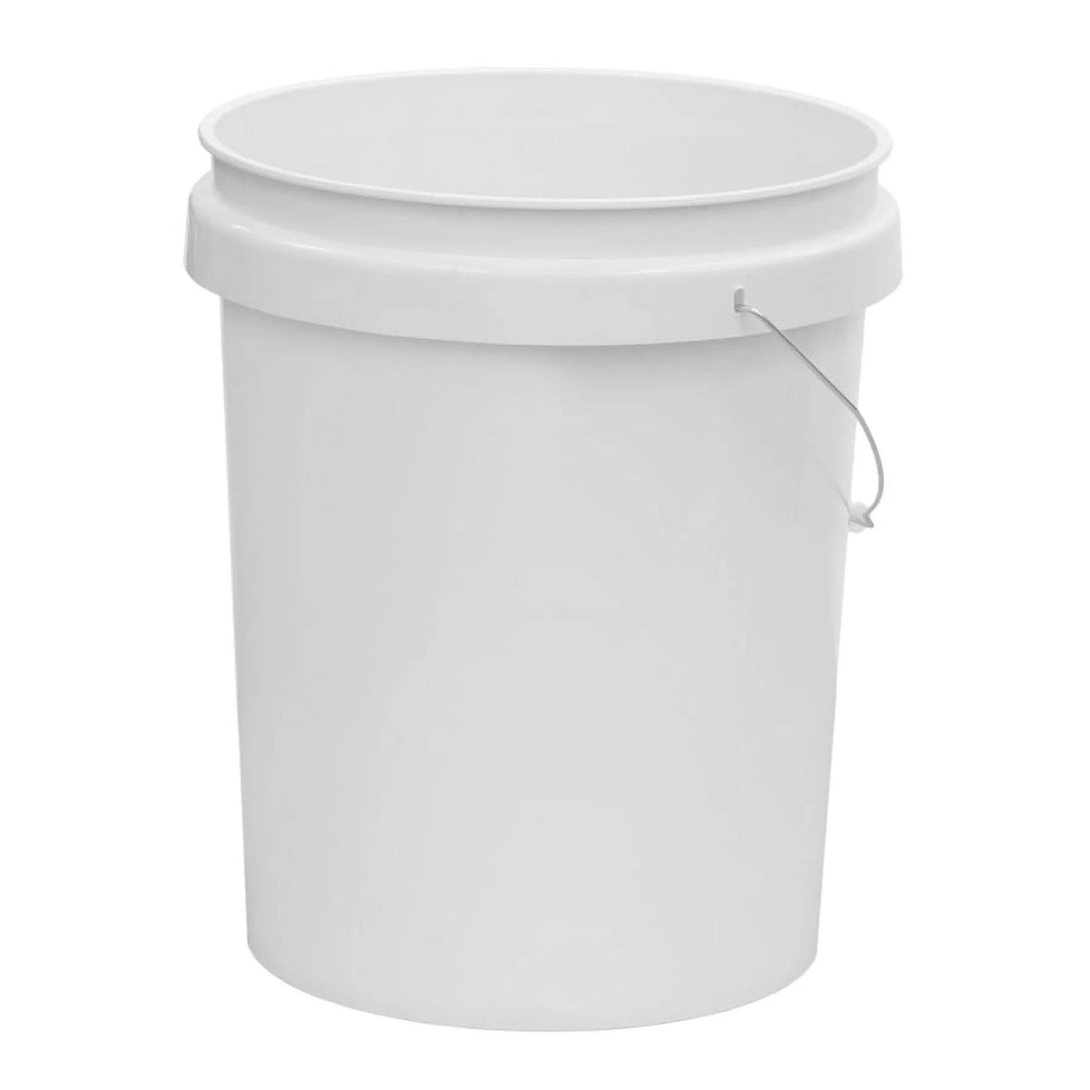 (2 Pack) 5 Gallon Round Utility Bucket, Comfort Handle, Plastic, White