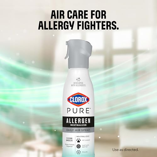Buy now Clorox PURE Allergen Neutralizer Daily Air Spray, Clean Breeze, 8 Ounces at indiglob india