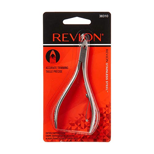 Buy now Revlon Half Jaw Cuticle Nipper, Manicure Tool for Nail Care, Hangnail Clipper, For More Precise Trims, Non-Slip Grip, Stainless Steel, 1 Count at indiglob india