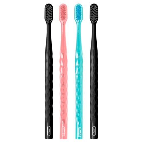 Buy now Oral-B 3D White Brilliance toothbrushes, 4 Count Toothbrush Extra Soft, Tough on Plaque, Gentle on Gums, whitening Tooth Brush at indiglob india