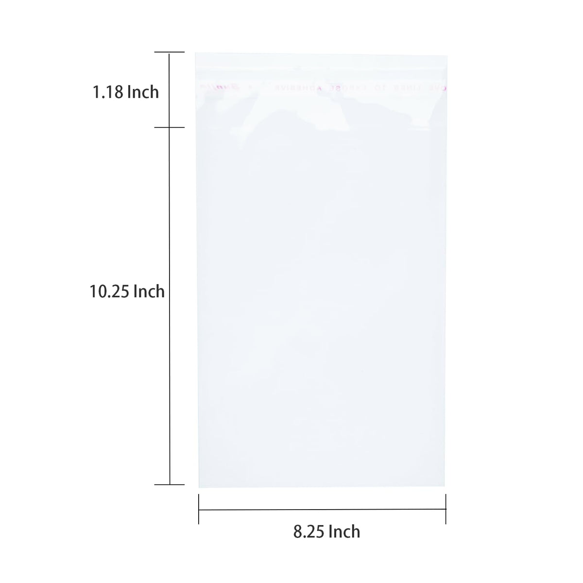 8-1/4 x 10-1/4 Inch Cellophane Cello Bags-Fits 8x10 Inch Prints 100 Pcs