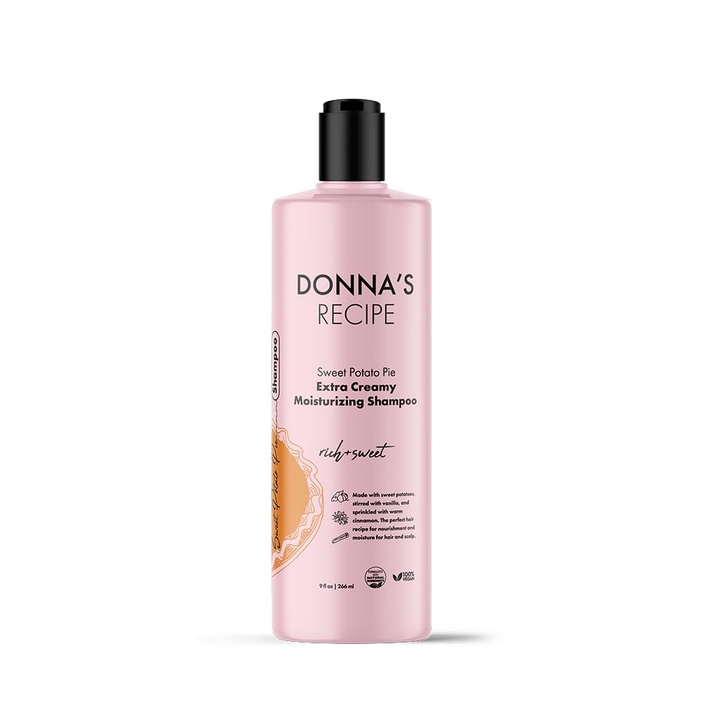 Donna's Recipe by Tabitha Brown | Sweet Potato Pie Extra Creamy Moisturizing Shampoo – Sulfate-Free, Deep Hydration, Vegan, 8 oz