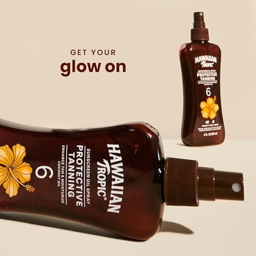 Buy now Hawaiian Tropic Dark Tanning Oil Spray Pump, SPF 6 8 Oz (Packaging May Vary) at indiglob india