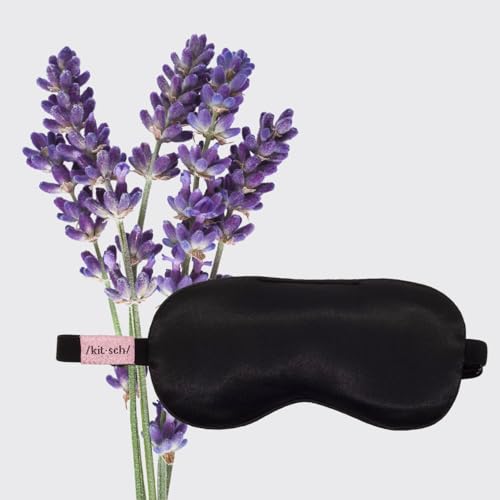 Buy now Kitsch Weighted Satin Sleep Mask - Weighted Eye Masks for Sleep and Travel - Lavender Sleeping Mask for Women and Men - Light Blocking, Adjustable Strap, Ultra-Soft (4.1oz/116g) at indiglob india