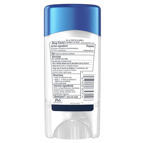 Buy now Gillette Clinical Antiperspirant and Deodorant for Men, 72hr Sweat & Odor Protection, Long Lasting Freshness, Anti-White Mark Technology, Clear Gel, Cool Wave Scent, 2.6 oz at indiglob india