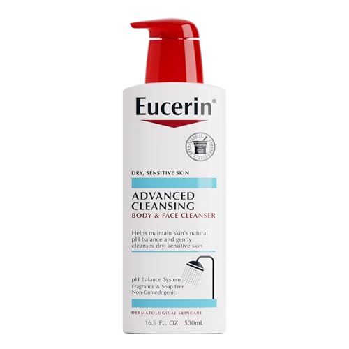 Buy now Eucerin Advanced Cleansing Body & Face Cleanser - Fragrance & Soap Free for Dry, Sensitive Skin - 16.9 fl. oz Bottle at indiglob india