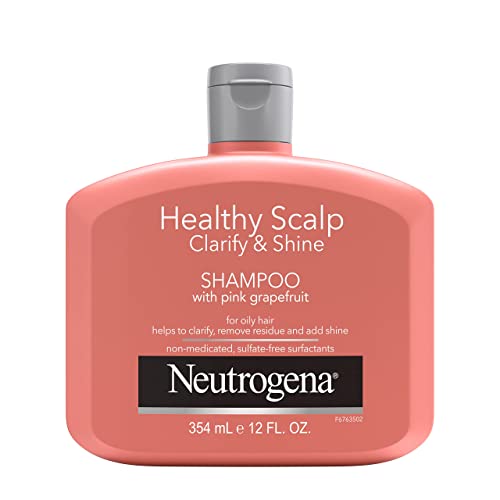 Buy now Neutrogena Exfoliating Healthy Scalp Clarifying Shampoo for Oily Hair & Scalp, Pink Grapefruit pH-Balanced Anti-Residue Formula Adds Shine, Sulfate, Paraben & Phthalate-Free, Color-Safe, 12 Fl Oz at indiglob india