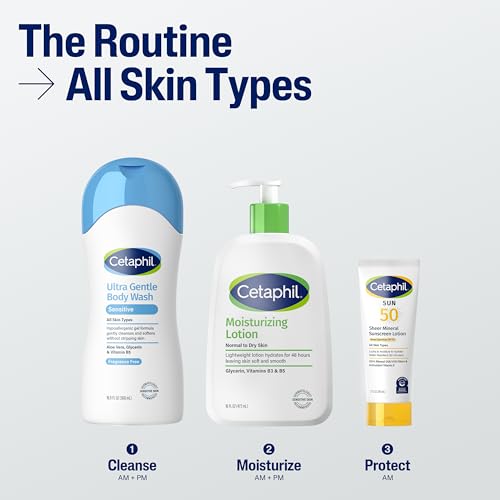 Buy now Cetaphil Ultra Gentle Body Wash, For Dry to Normal, Sensitive Skin, 16.9oz Pack of 3, Aloe Vera, Vitamin B5, Hypoallergenic, Paraben Free, Fragrance Free, Dermatologist Tested at indiglob india