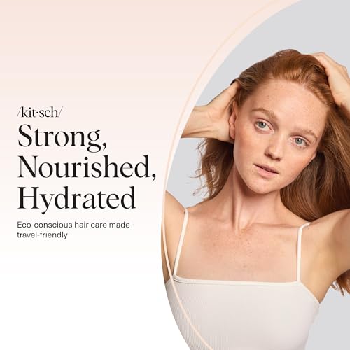 Buy now Kitsch Shampoo and Conditioner Set - 4pc Sampler Bars with Rice Water Shampoo and Conditioner, Castor Oil Shampoo & Coconut Oil Conditioner - Bottle-Free Beauty for Hair Growth, Repair & Moisture at indiglob india