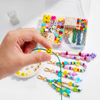 Explore the premium imported DIY Beaded Keychain Making Kit, featuring vibrant beads and tools for creative fun. Available at Curat Cart.