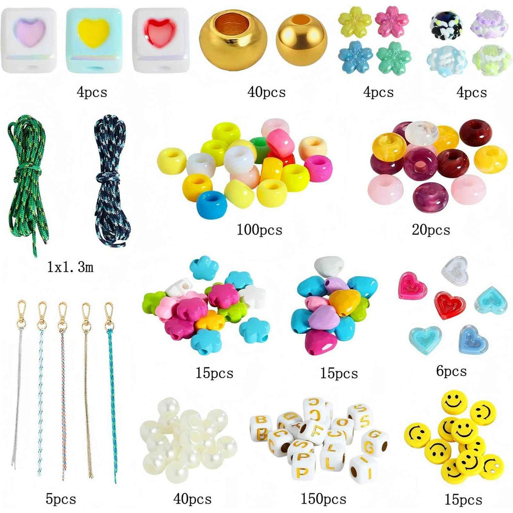 Discover the DIY Beaded Keychain Making Kit, featuring colorful beads and accessories, specially curated by Curat Cart for creative enthusiasts.