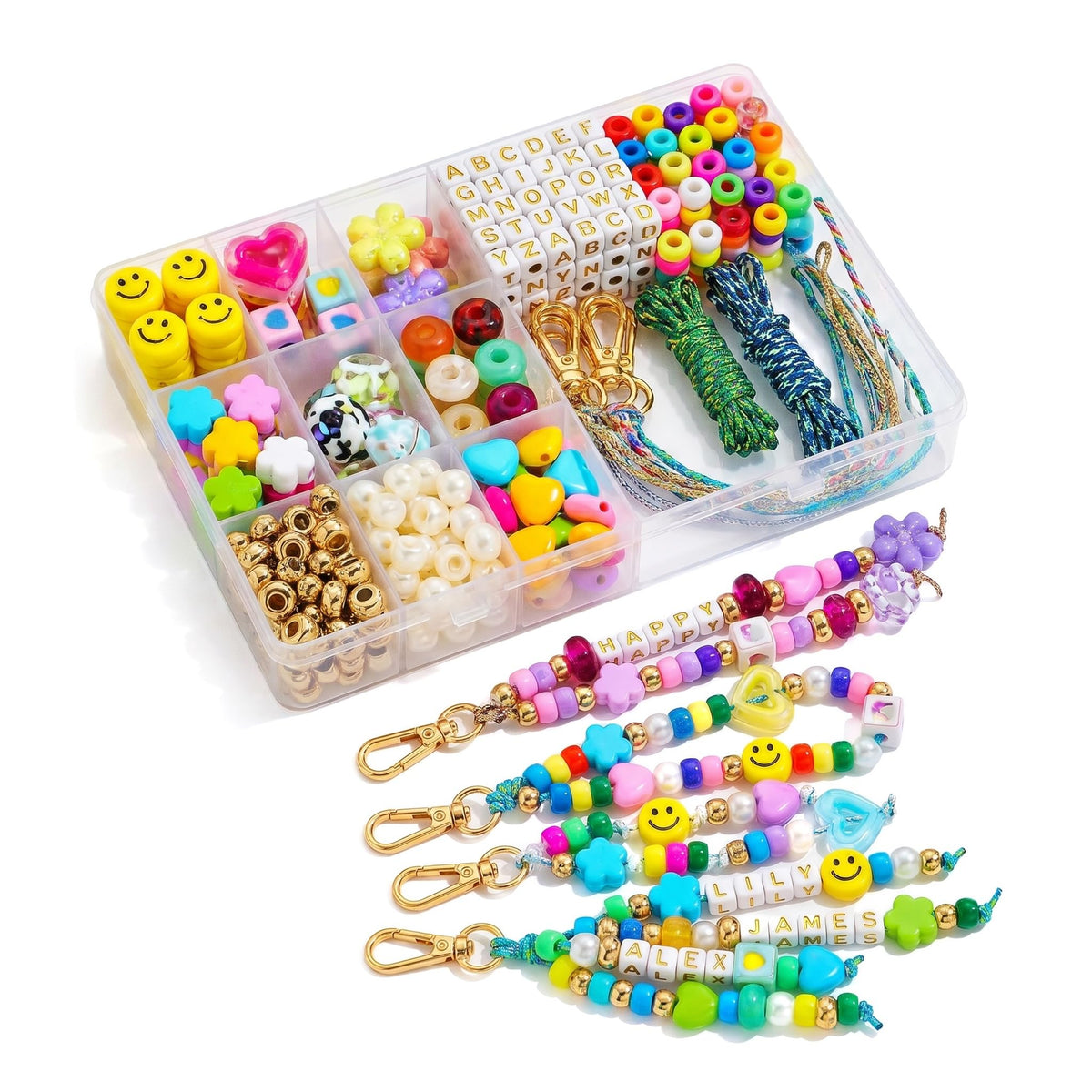 Create unique accessories with this DIY Beaded Keychain Making Kit, a premium import available at Curat Cart.