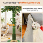 The Extra Tall Cat Scratching Post from Curat Cart features high-quality materials, perfect for keeping furniture safe while providing fun for your cats.