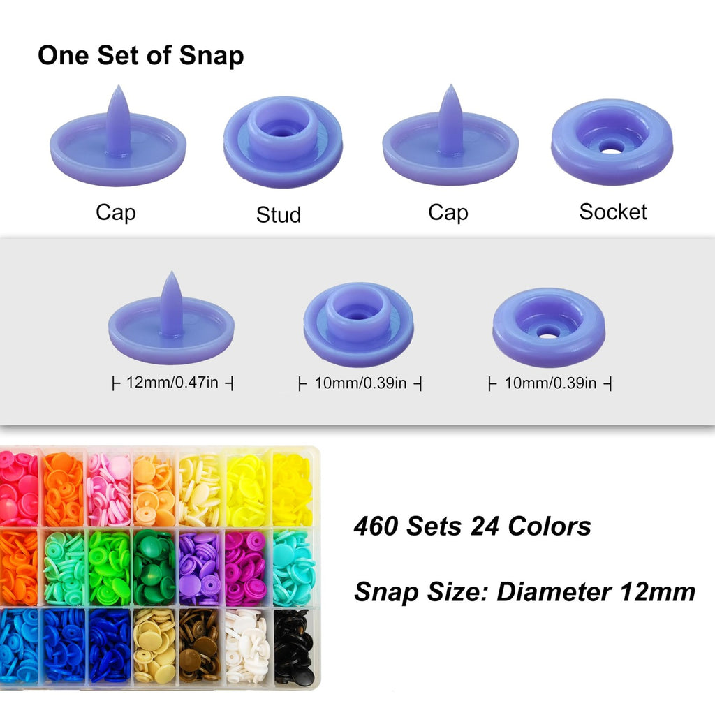 High-quality plastic snap buttons with pliers set, 100% authentic and available in India at Curat Cart. Perfect for crafting.