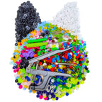 Colorful Plastic Snap Buttons with Pliers in high-quality packaging, available at Curat Cart. Perfect for all your crafting needs.